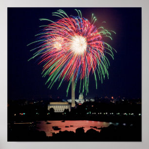 Vuurwerk in DC Poster