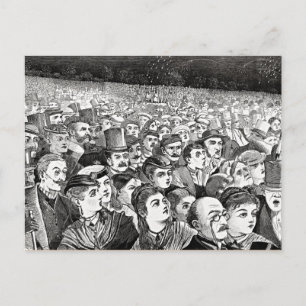 Vuurwerk in de nacht van de vierde juli briefkaart