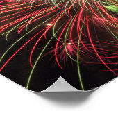 Vuurwerk in de Night Sky Poster (Hoek)
