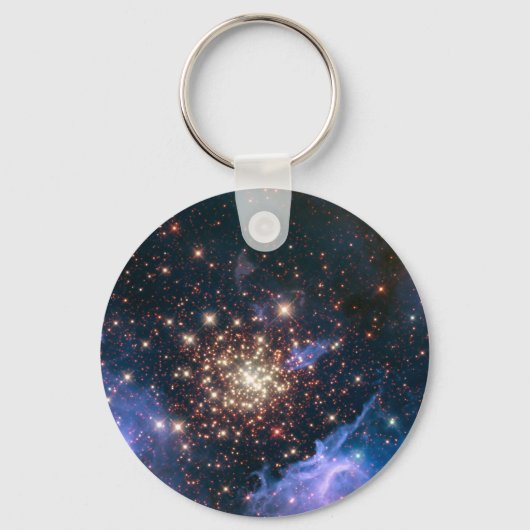 Vuurwerk in de ruimte sleutelhanger (Voorkant)