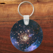 Vuurwerk in de ruimte sleutelhanger (Voorkant)