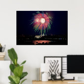 Vuurwerk in het Poster van gelijkstroom (Thuiskantoor)