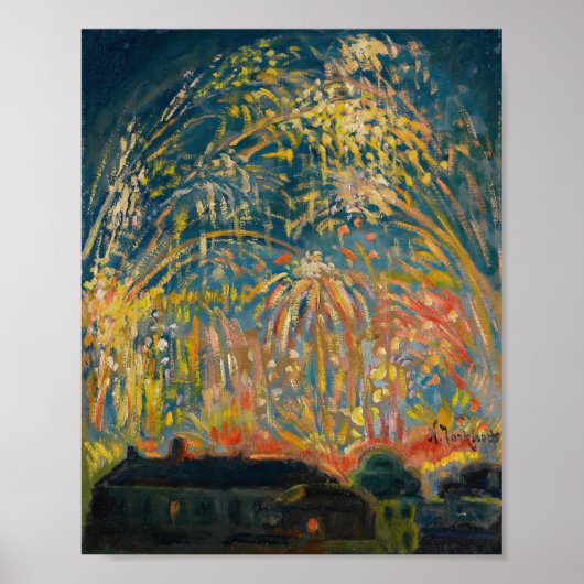 Vuurwerk in Nice | Nikolai Tarkhov Poster (Voorkant)