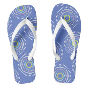Vuurwerk Japans Blauw Teenslippers