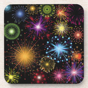Vuurwerk Kleurrijke dynamische sprankelende Decor Bier Onderzetter