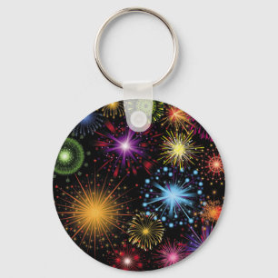 Vuurwerk Kleurrijke dynamische sprankelende Decor Sleutelhanger