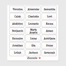 Vuurwerk Meerdere naamstickers Sticker