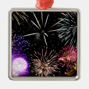 Vuurwerk Metalen Ornament