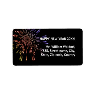 Vuurwerk nieuwjaar etiket