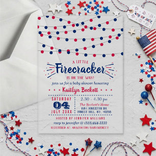 Vuurwerk Onderweg! 4 juli baby shower Acryl Uitnodigingen