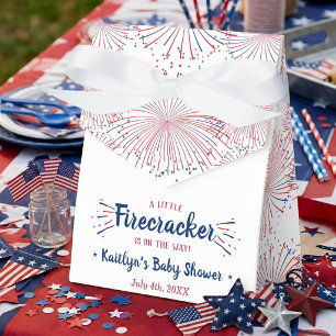Vuurwerk Onderweg! 4 juli baby shower Bedankdoosjes