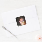 Vuurwerk ontploft vierkante sticker (Envelop)