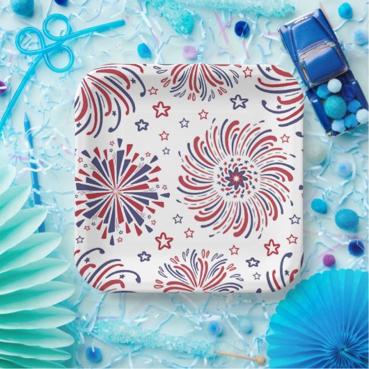 Vuurwerk op 4 juli Bord papier (Feest)