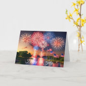 Vuurwerk op 4 juli kaart (Gele Bloem)