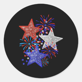 Vuurwerk op 4 juli ronde sticker