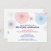 Vuurwerk op de vierde uitnodiging briefkaart (Voorkant / Achterkant)