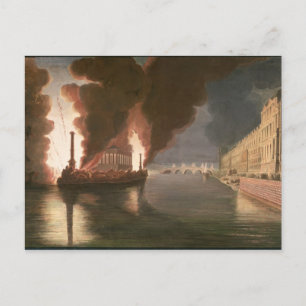 Vuurwerk op de zegen briefkaart