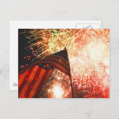 Vuurwerk op het vierde briefkaart (Voorkant / Achterkant)