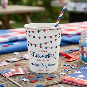 Vuurwerk op komst! 4 juli baby shower papieren bekers