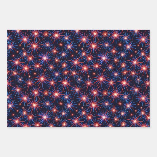 Vuurwerk op Onafhankelijkheidsdag 4 juli Inpakpapier Vel (Voorkant 2)