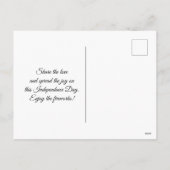 Vuurwerk op Onafhankelijkheidsdag Feestdagenkaart (Achterkant)
