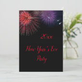 Vuurwerk Oud en Nieuw Uitnodiging (Staand voorkant)