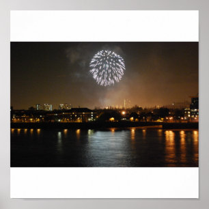 Vuurwerk over Londen Poster