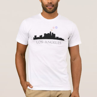 Vuurwerk over Los Angeles Skyline T-shirts