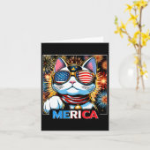 Vuurwerk Patriottische Maneki Neko Cat Merica Kaart (Gele Bloem)