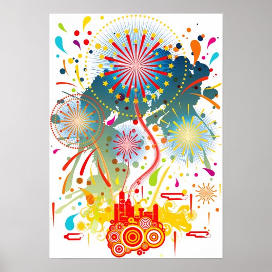 Vuurwerk Poster (Voorkant)