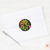 vuurwerk ronde sticker (Envelop)
