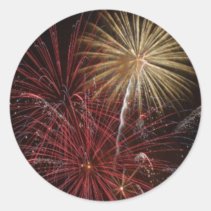 Vuurwerk Ronde Sticker