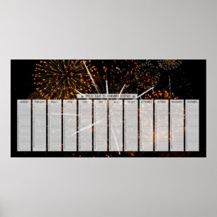 Vuurwerk Speciale Dagen om te Herinneren Kalender Poster