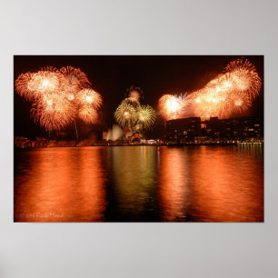 Vuurwerk Sydney Opera House Idol Poster