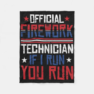 Vuurwerk technicus 4 juli Grappig Nederland Pyro-t Fleece Deken