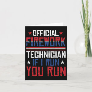 Vuurwerk technicus 4 juli Grappig Nederland Pyro-t Kaart