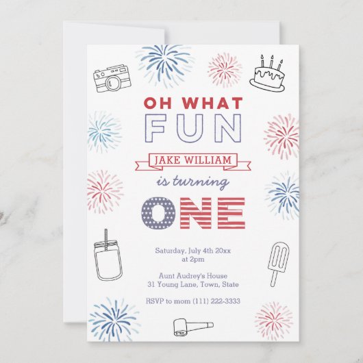 Vuurwerk van 1 juli kaart (Voorkant)