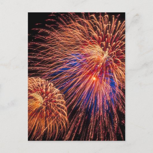 Vuurwerk van 4 juli briefkaart (Voorkant)
