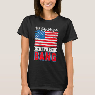 Vuurwerk van 4 juli ik ben hier om te bang t-shirt