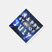 Vuurwerk van 4 juli in Blue Hue Happy 4th Servetten (Hoek)