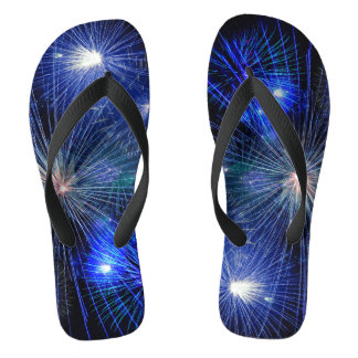 Vuurwerk van 4 juli in Blue Hue Happy 4th Teenslippers