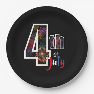 Vuurwerk van 4 juli papieren bordje