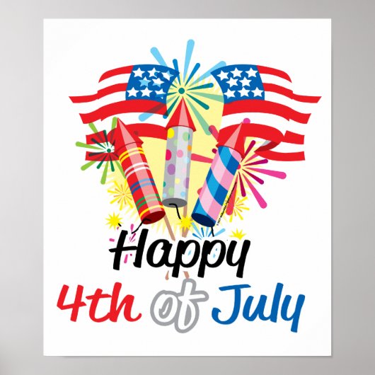 Vuurwerk van 4 juli poster (Voorkant)
