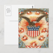 Vuurwerk van Bald Eagle American Flag Shield Briefkaart (Voorkant / Achterkant)