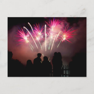 Vuurwerk van het gezin briefkaart