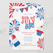 Vuurwerk Vierde juli BBQ Kaart (Voorkant / Achterkant)