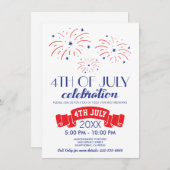 Vuurwerk Vierde juli feest Kaart (Voorkant / Achterkant)