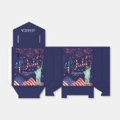 vuurwerk vierde juli met het vrijheidsbeeld bedankdoosjes (Uitgevouwen)