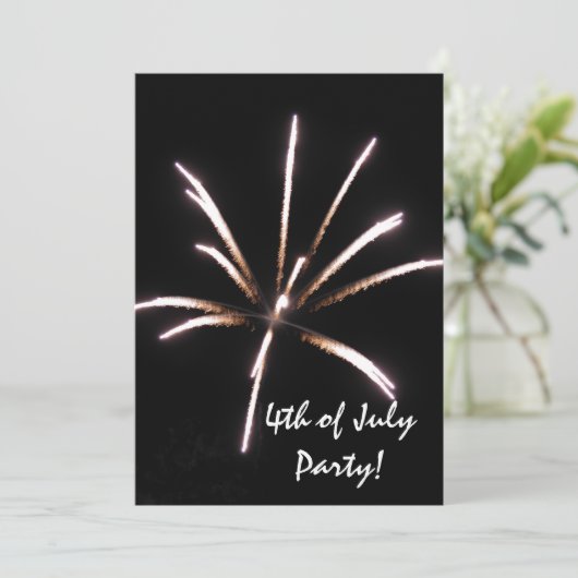 Vuurwerk vierde uitnodiging van juli (Staand voorkant)