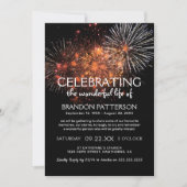 Vuurwerk viering van het leven | begrafenis kaart (Voorkant)